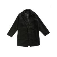 YUANSULES帅T林弯弯秋冬韩国款男生纯色呢子风衣外套中长款毛呢大衣男女风衣