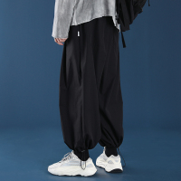 YUANSUoversize裤子男秋季新款九分休闲束脚灯笼裤宽松直筒宽大萝卜裤潮休闲裤