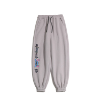 YUANSU青少年学生史迪仔裤子男士秋冬季加绒加厚束脚卫裤潮流百搭运动裤休闲裤