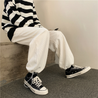 YUANSU灯芯绒裤子男秋冬韩版潮流潮牌束脚裤宽松直筒帅气学生港风休闲裤休闲裤