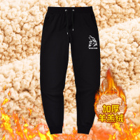 YUANSU马丁靴裤子搭配男休闲长裤秋冬季厚款羊羔绒网红很仙的痞帅束脚裤休闲裤