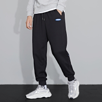 YUANSU秋冬潮牌灰色运动裤子男阔腿抽绳束脚裤篮球百搭宽松潮流休闲卫裤休闲裤