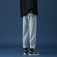 YUANSU炸街裤子高级范自留男痞帅休闲长裤灰色韩货运动卫裤秋冬季宽松潮休闲裤