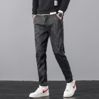 YUANSU秋冬潮牌裤子男韩版潮流弹力百搭工装休闲牛仔长裤男式修身小脚裤休闲裤