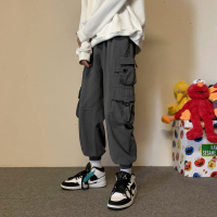 YUANSU美丽的脏店日系多口袋工装裤机能裤子男港风潮牌宽松束脚休闲裤休闲裤