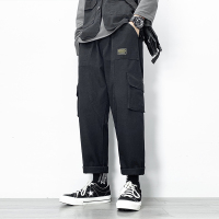 YUANSU胖胖哥工装裤秋季新款多口袋日系潮流宽松裤子男大码百搭直筒长裤休闲裤
