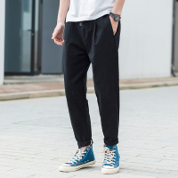 YUANSU听风自制 秋季日系九分裤男锥形小脚裤子百搭休闲9分裤长裤潮休闲裤