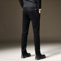 YUANSU加绒加厚休闲长裤男修身直筒灯芯绒男士冬季灯草绒保暖条绒冬裤子休闲裤