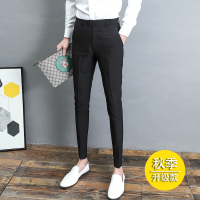YUANSU休闲裤男韩版纯色百搭修身小脚长裤时装裤时尚西裤青年发型师裤子休闲裤