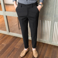 YUANSU冬季毛呢西裤男直筒男士商务长裤韩版修身西装裤潮流垂感休闲裤子休闲裤