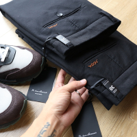 YUANSU面料是重点!碳素磨毛内里!秋冬男士防风保暖简约商务弹力休闲裤休闲裤