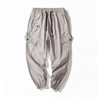 YUANSU苎萝工装裤男士春装日系休闲宽松哈伦裤青年潮流学生束脚裤男休闲裤