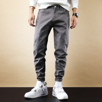 YUANSU加绒冬季裤子男韩版潮流休闲流行百搭水洗牛仔裤男直筒修身长裤子休闲裤