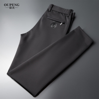 YUANSU冬季加绒加厚休闲裤男裤子秋冬款四面弹力松紧腰带绒宽松直筒长裤休闲裤