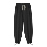 YUANSU抽绳运动裤秋冬潮宽松休闲裤灰色长裤束脚篮球裤子运动卫裤男休闲裤