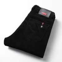 YUANSU男裤子秋冬季男士灯芯绒裤子潮流百搭休闲长裤男式宽松加厚条绒裤休闲裤