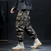 YUANSU冬季战术迷彩工装裤男潮牌宽松男士加肥加大码加绒加厚束脚裤子潮休闲裤