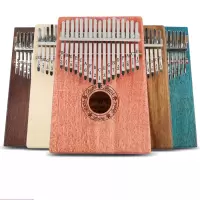拇指琴17音卡林巴琴kalimba10音手指琴拇指钢琴便携式初学者乐器17音单板金丝 17音单板云杉木（原木色）电箱款