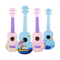 彩色卡通图案尤克里里21寸小吉他初学者ukulele乌克丽丽尤里克克