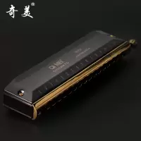 奇美半音阶口琴12孔16孔64音C调口琴初学者成人专业演奏级乐器