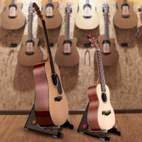 阿诺玛(AROMA)吉他架子立式支架吉他架家用落地琴架吉他支架地架尤克里里 吉他尤克架子AGS02金色