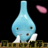 初学陶笛6孔儿童学生成人专业乐器中音C调六孔AC陶埙12送教材 墨荷[演奏款]配教程+挂绳+擦布+收纳袋+视频