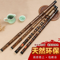 一节紫竹笛子乐器专业演奏考级竹笛调成人初学古风吹奏令横笛 F调+配件(素款不刻字不扎线)
