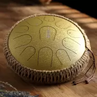 鲁儒碳钢款空灵鼓11音12英寸色空鼓手碟鼔初学者专业演奏打击乐器 新款碳钢11音鎏金钻[加藤编]