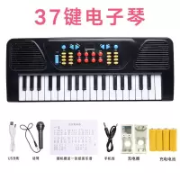 儿童早教电子琴炎宝宝钢琴小音乐0-1-3岁男孩女孩婴儿玩具 37键电子琴+充电电池+充电器