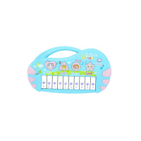 儿童电子琴炎宝宝音乐婴幼儿早教钢琴玩具男女孩0-1-3岁6 蓝色[电池板]