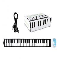手卷钢琴88键加厚专业版炎MIDI键盘家用成人初学者学生便携电子钢琴 49键儿童款(自带外音)