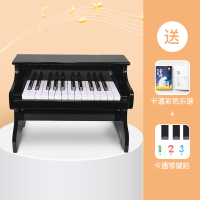木质儿童钢琴玩具炎电子琴初学者1-3-6岁宝宝小男女孩音乐生日 经典黑【木质烤漆】+乐谱+琴贴