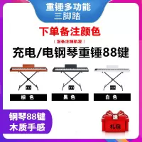 电钢琴88键炎便携式重锤家用专业考级成人幼师初学者电子键盘可充电 充电钢琴级重锤+三脚踏全赠品 官方标配