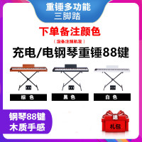 电钢琴88键炎便携式重锤家用专业考级成人幼师初学者电子键盘可充电 充电钢琴级重锤电钢琴+三脚踏 官方标配
