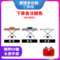 电钢琴88键炎便携式重锤家用专业考级成人幼师初学者电子键盘可充电 钢琴级重锤电钢琴+三脚踏 官方标配