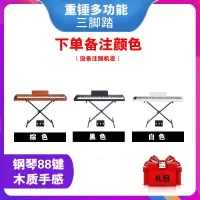 电钢琴88键炎便携式重锤家用专业考级成人幼师初学者电子键盘可充电 钢琴级重锤电钢琴+三脚踏 官方标配