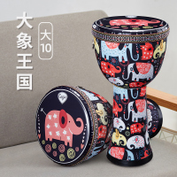 cega幼儿手鼓非洲鼓幼儿园儿童标准8寸10寸初学者丽江手拍鼓乐器 大10大象王国(免调音·小巧款)