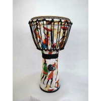 新款加纳初学者手鼓炎非洲鼓丽江1012寸云南儿童幼儿园成人乐器 10寸栓绳款式五
