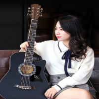 炎黄单板41寸初学者吉他学生38寸新手练习男女生入门琴民谣木吉他乐器