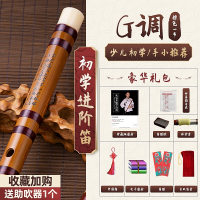 易响天开笛子竹笛初学零基础入门儿童学生f调g专业演奏级古风苦竹乐器横笛_棕色一节G调少儿推荐送教学手册