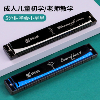 天鹅(Tian E)口琴儿童小学生初学者入门24孔C调复音男士风专用乐器