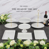 生日蛋糕架子托盘套装婚庆 三层茶点心盘欧式 婚礼甜品台摆件架子