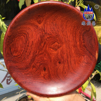 红木果盘大果紫檀实木质托盘缅甸花梨整木料瑕疵20cm碟子一物一图