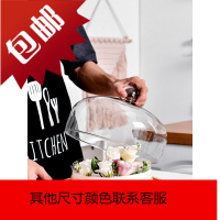 旋转蛋糕盘子玻璃罩糕点心面包水果甜品台展示木托盘试吃带盖家用