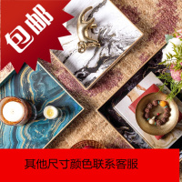 北欧装饰塑料茶水杯盘简约大理石纹茶托具轻奢家用长方形茶盘托盘