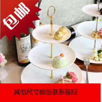 三层水果盘家用客厅蛋糕点心架子多层欧式创意甜品台摆件糖果托盘