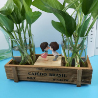 水培绿萝花瓶简约创意玻璃水培植物容器插花瓶透明小花瓶花盆装饰