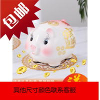 创意陶瓷抖音存钱罐不可取成人儿童女纸币硬币两用大容量只进不出