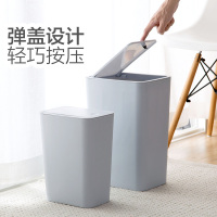 按压式弹盖大号垃圾桶家用厨房小纸篓 客厅卧室卫生间带盖垃圾筒
