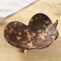 泰国手工椰壳皂托香皂精油皂盒 木质沥水皂架 卫生间创意搭配装饰